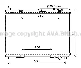 Радиатор кондиционера (конденсатор) AVA FD2605
