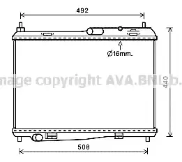 Радиатор кондиционера (конденсатор) AVA FD2620