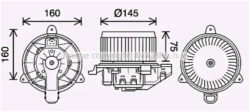 Вентилятор отопителя AVA FD8626