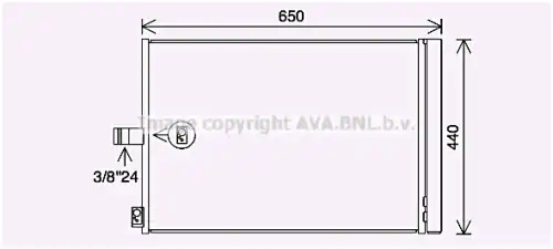 Радиатор кондиционера (конденсатор) AVA MS5700D