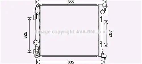 Радиатор кондиционера (конденсатор) AVA DN2444
