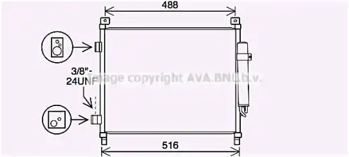 Радиатор кондиционера (конденсатор) AVA DN5436D