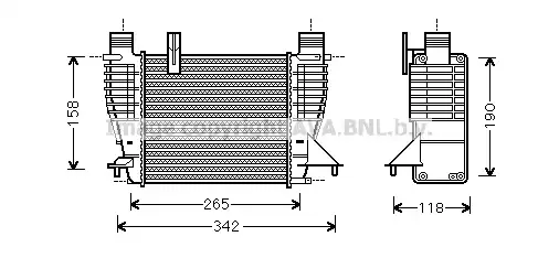 Радиатор системы охлаждения двигателя AVA DNA4356