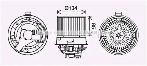 Вентилятор отопителя AVA RT8635