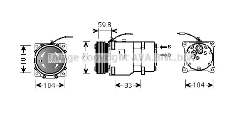 компрессор кондиционера Ren RTAK402 AVA
