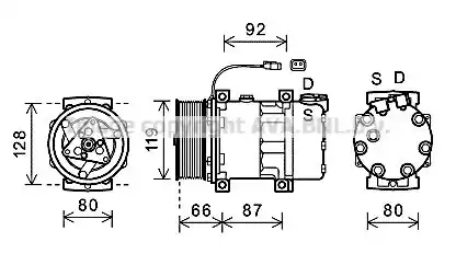 Компрессор кондиционера SCANIA SCAK040 AVA