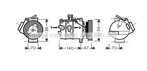компрессор кондиционера Volv VOAK142 AVA
