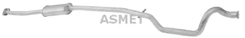 Глушитель системы выпуска, средний 08071 ASMET