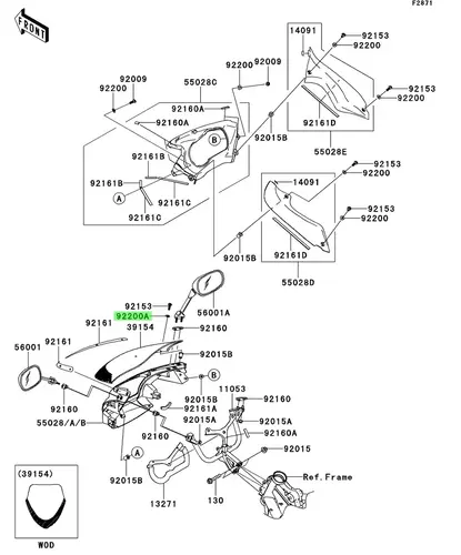 шайба уплотнительная 922001011 KAWASAKI