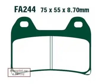 Тормозные колодки дисковые EBC FA244HH