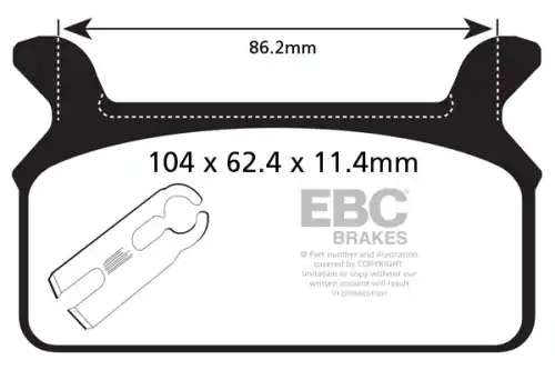 Brake pad FA201HH EBC