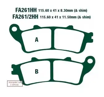 Тормозные колодки дисковые EBC FA2612HH