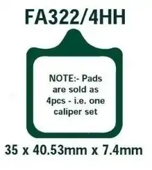 Brake pad FA3224HH EBC