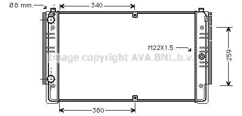Радиатор системы охлаждения двигателя AVA VNA2149