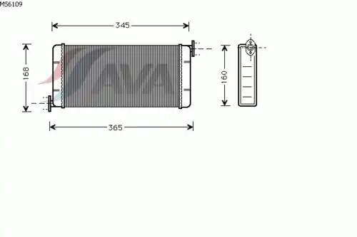 Радиатор печки AVA MS6109
