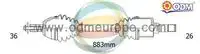 вал приводной 18-212800 ODM-MULTIPARTS