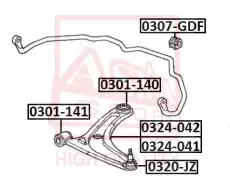 Рычаг подвески ASVA 0324-041