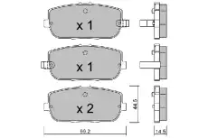 комплект колодок дисковых BPMZ2002 AISIN