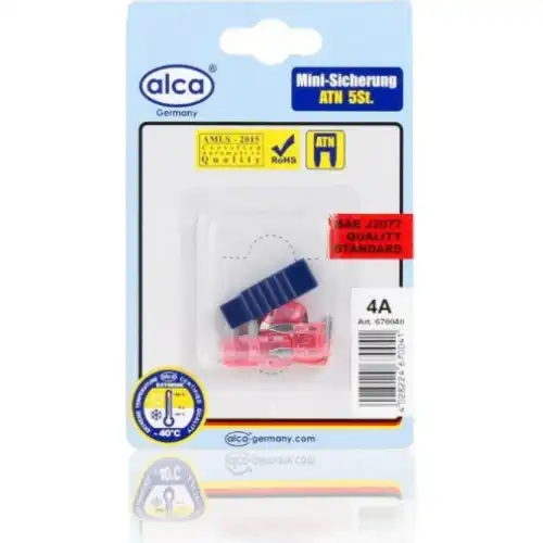 ПРЕДОХРАНИТЕЛИ ФЛАЖКОВЫЕ МИНИ 4A, 5 ШТ ALCA 670040