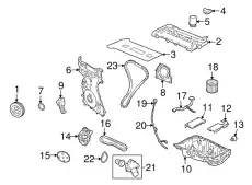 4S4Z6582C Крышка клапанная FORD