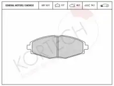 KORTECH КОЛОДКИ ТОРМ KRT1011