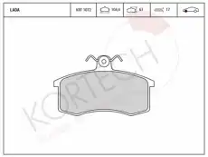 КОЛОДКИ ПЕРЕДНИЕ ВАЗ 08-09 (КОМПЛЕКТ) KRT1072 KORTECH