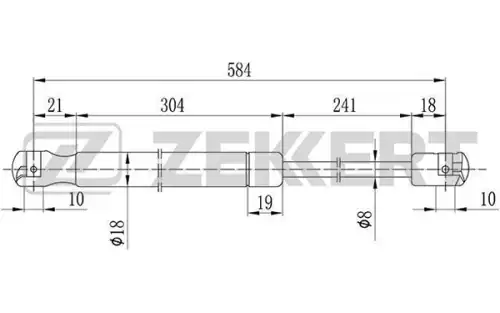 Амортизатор капота ZEKKERT GF2081