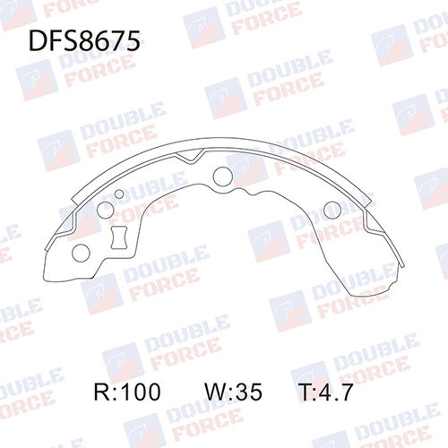 Тормозные колодки барабанные DOUBLE FORCE DFS8675
