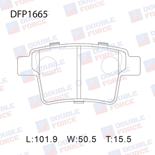 Тормозные колодки дисковые DOUBLE FORCE DFP1665