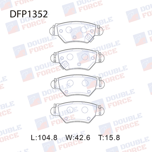 Тормозные колодки дисковые DOUBLE FORCE DFP1352