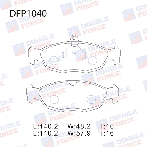 Тормозные колодки дисковые DOUBLE FORCE DFP1040