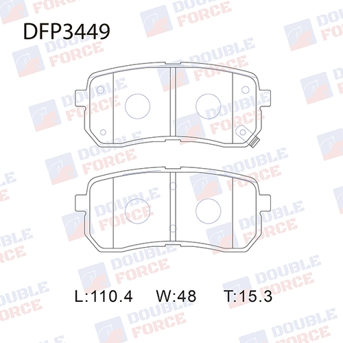 Тормозные колодки дисковые DOUBLE FORCE DFP3449