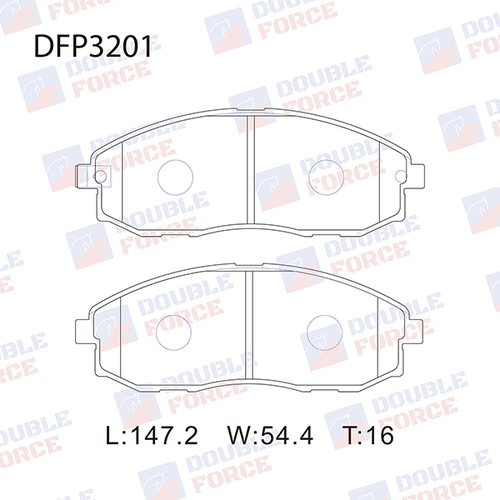 Тормозные колодки дисковые DOUBLE FORCE DFP3201