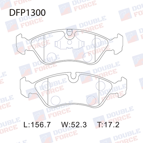Тормозные колодки дисковые DOUBLE FORCE DFP1300