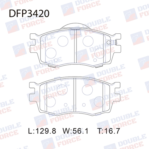 Тормозные колодки дисковые DOUBLE FORCE DFP3420