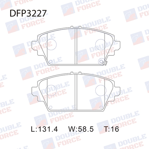 Тормозные колодки дисковые DOUBLE FORCE DFP3227