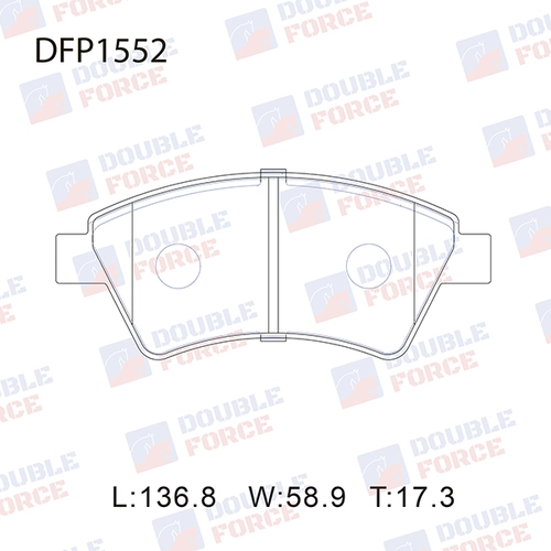 Тормозные колодки дисковые DOUBLE FORCE DFP1552
