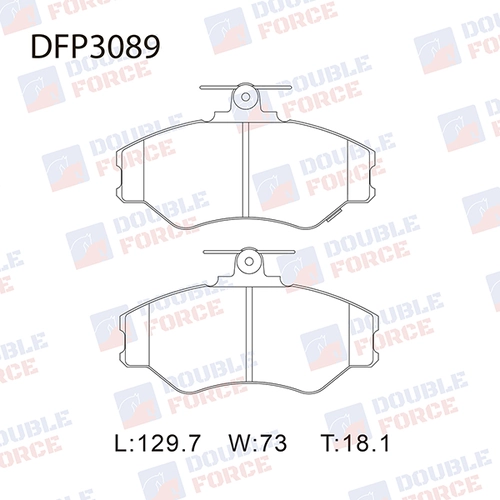 Тормозные колодки дисковые DOUBLE FORCE DFP3089