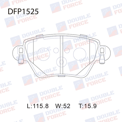 Тормозные колодки дисковые DOUBLE FORCE DFP1525