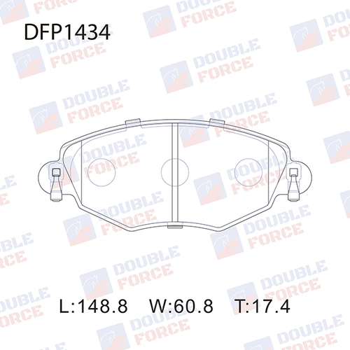 Тормозные колодки дисковые DOUBLE FORCE DFP1434
