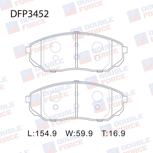 Тормозные колодки дисковые DOUBLE FORCE DFP3452