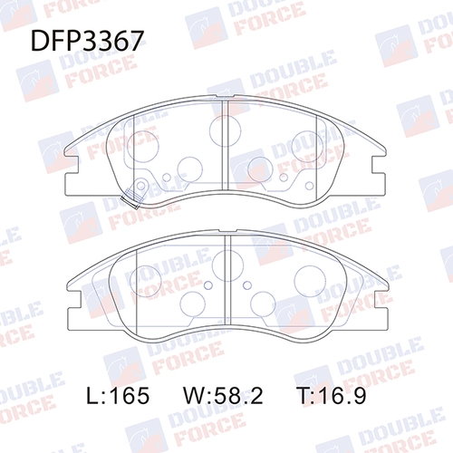 Тормозные колодки дисковые DOUBLE FORCE DFP3367