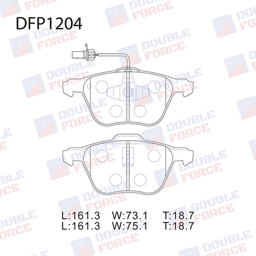 Тормозные колодки дисковые DOUBLE FORCE DFP1204