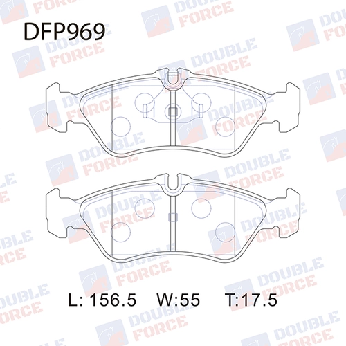 Тормозные колодки дисковые DOUBLE FORCE DFP969