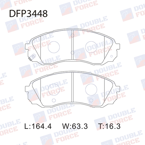 Тормозные колодки дисковые DOUBLE FORCE DFP3448