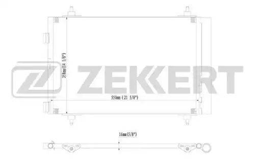 Радиатор кондиционера (конденсатор) ZEKKERT MK3093