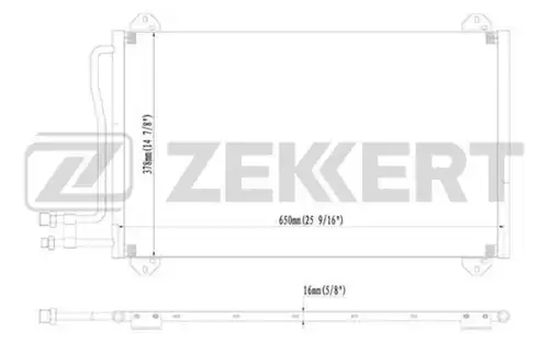 Радиатор кондиционера (конденсатор) ZEKKERT MK3087