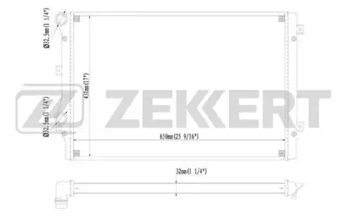Радиатор системы охлаждения двигателя ZEKKERT MK1092
