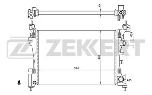 Радиатор системы охлаждения двигателя ZEKKERT MK1242