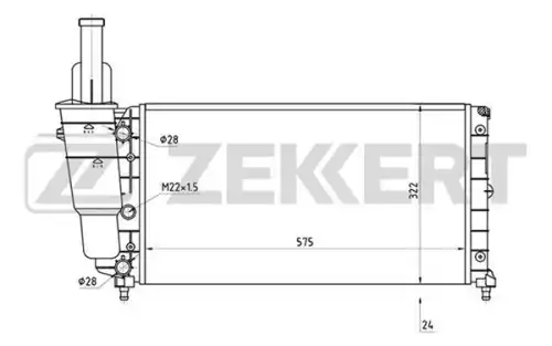 Радиатор системы охлаждения двигателя ZEKKERT MK1310